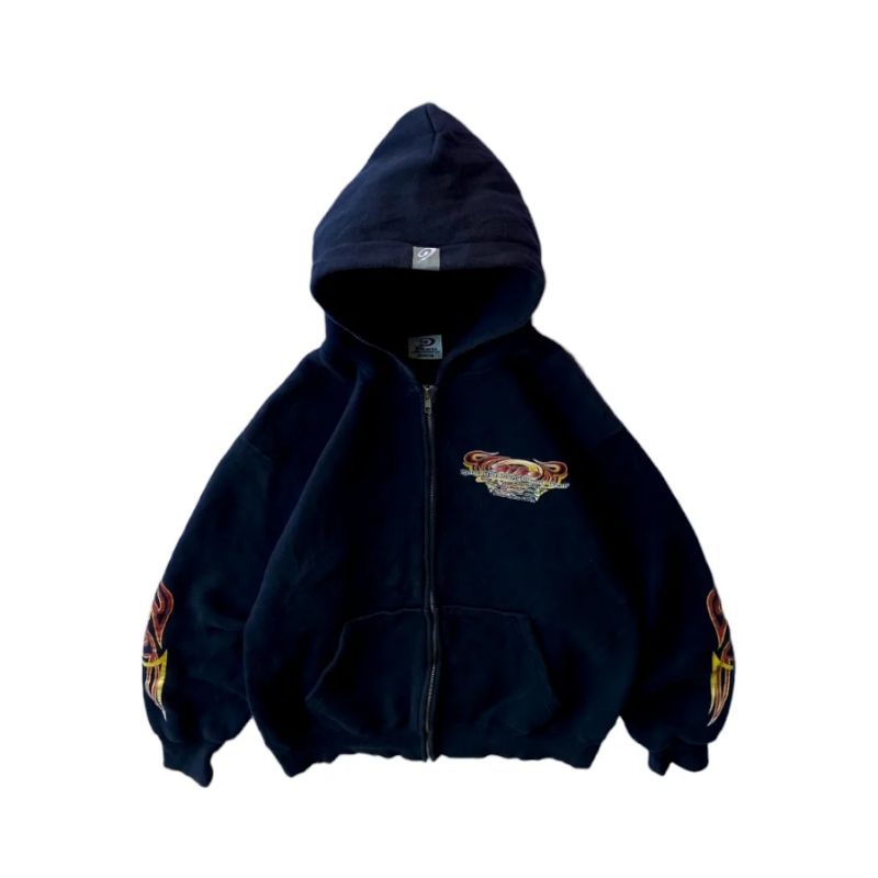 vintage piko hawaiian zipp hoodie big logo