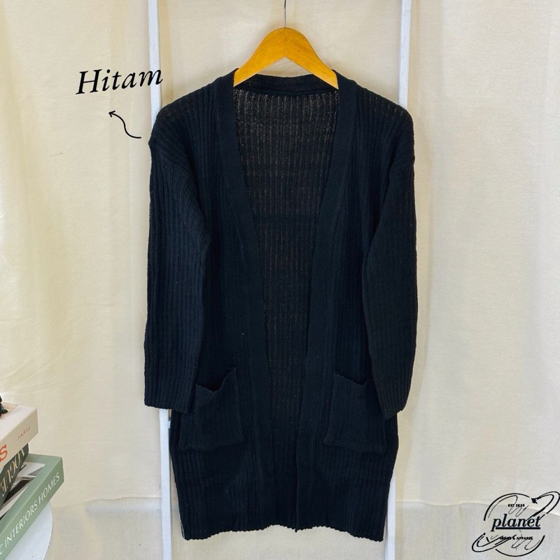 CARDIGAN RAJUT WANITA SAKU LONG CARDIGAN OVERSIZE CARDIGAN PANJANG POLOS OUTER KOREA KOREAN STYLE CA