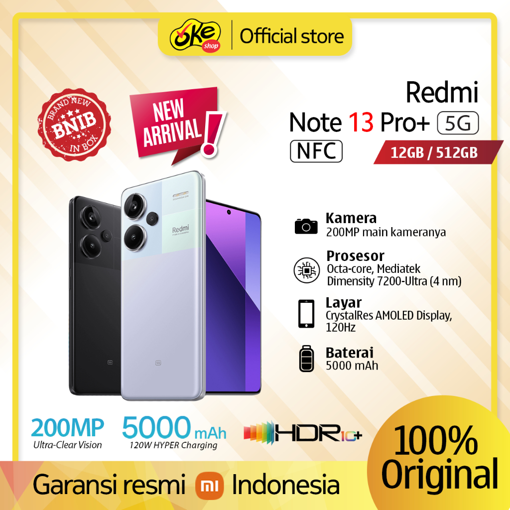 Xiaomi Redmi Note 13 Pro Plus 5G Garansi Resmi