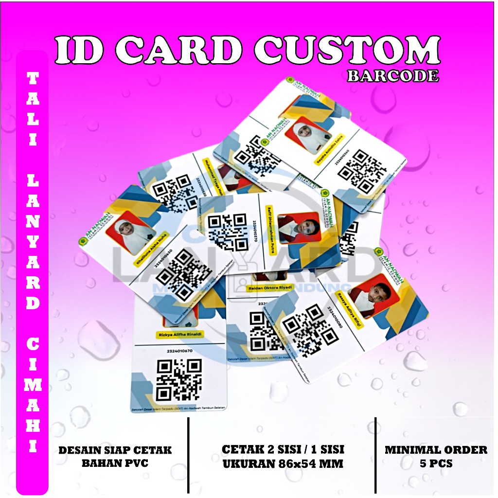 

CUSTOM BARCODE ID CARD PVC KETEBALAN 0,09 mm/CETAK KARTU MEMBERSHIP