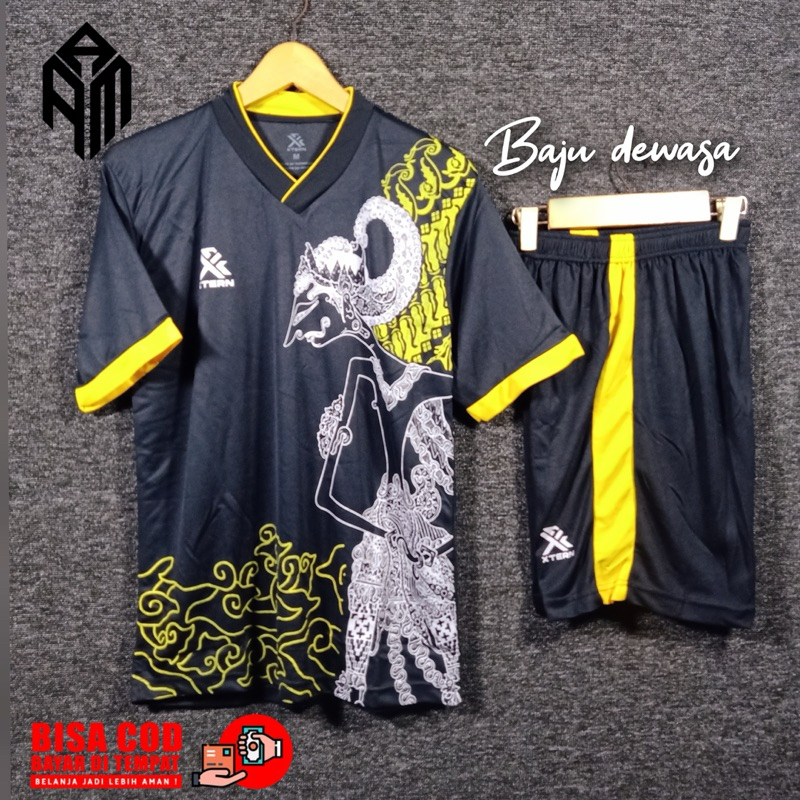 Setelan Jersey Bola Futsal Dewasa Ortusight Motip Batik Kaos Sepak Bola