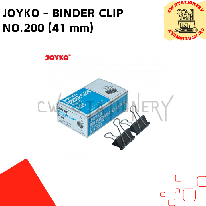 

Joyko - Binder Clip / Klip Hitam / Penjepit Kertas no. 200 (41 mm)