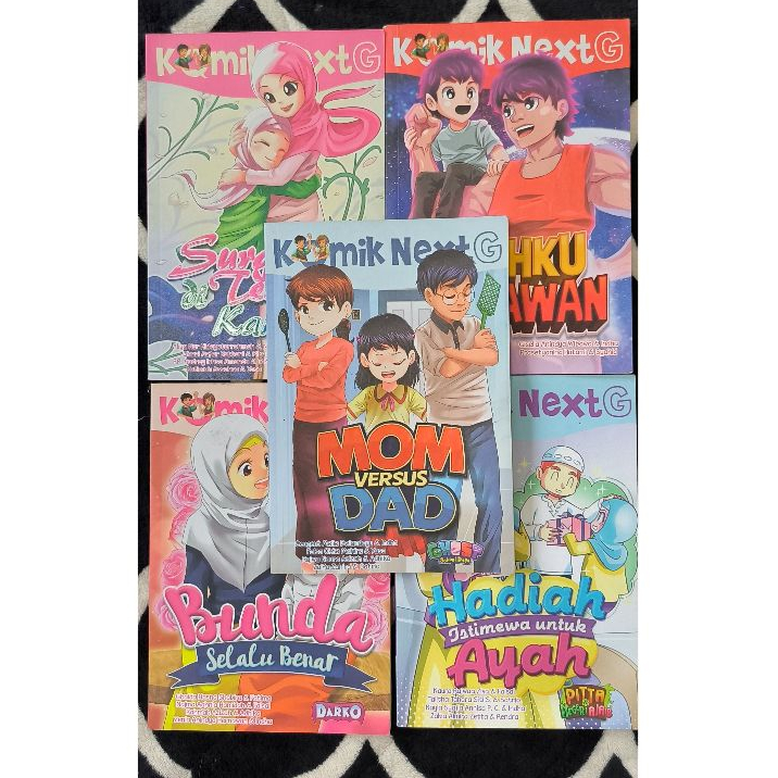 Buku komik anak Preloved, KKPK,  NextG 6, Bunda selalu Benar, Mom Versus Dad, Hadiah istimewa untuk 