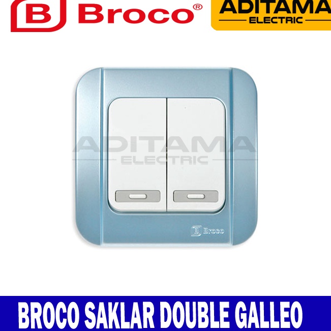 BROCO SAKLAR SERI GALLEO G162 SAKLAR DOUBLE SWITCH GALLEO G162 BLUE BIRU