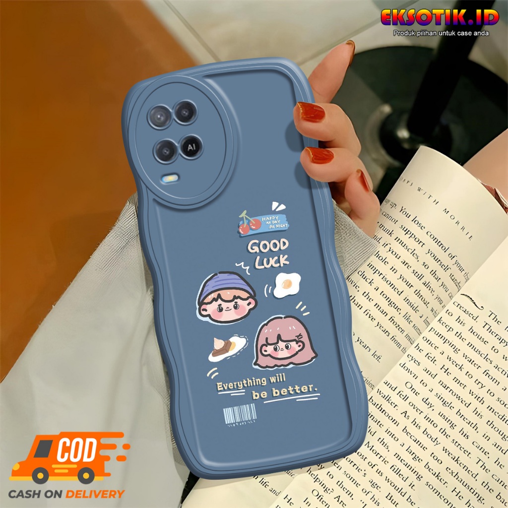 Case Oppo A54 Gelombang - Casing Oppo A54  - Silikon Oppo A54  - Softcase Oppo A54  - Kesing Oppo A5