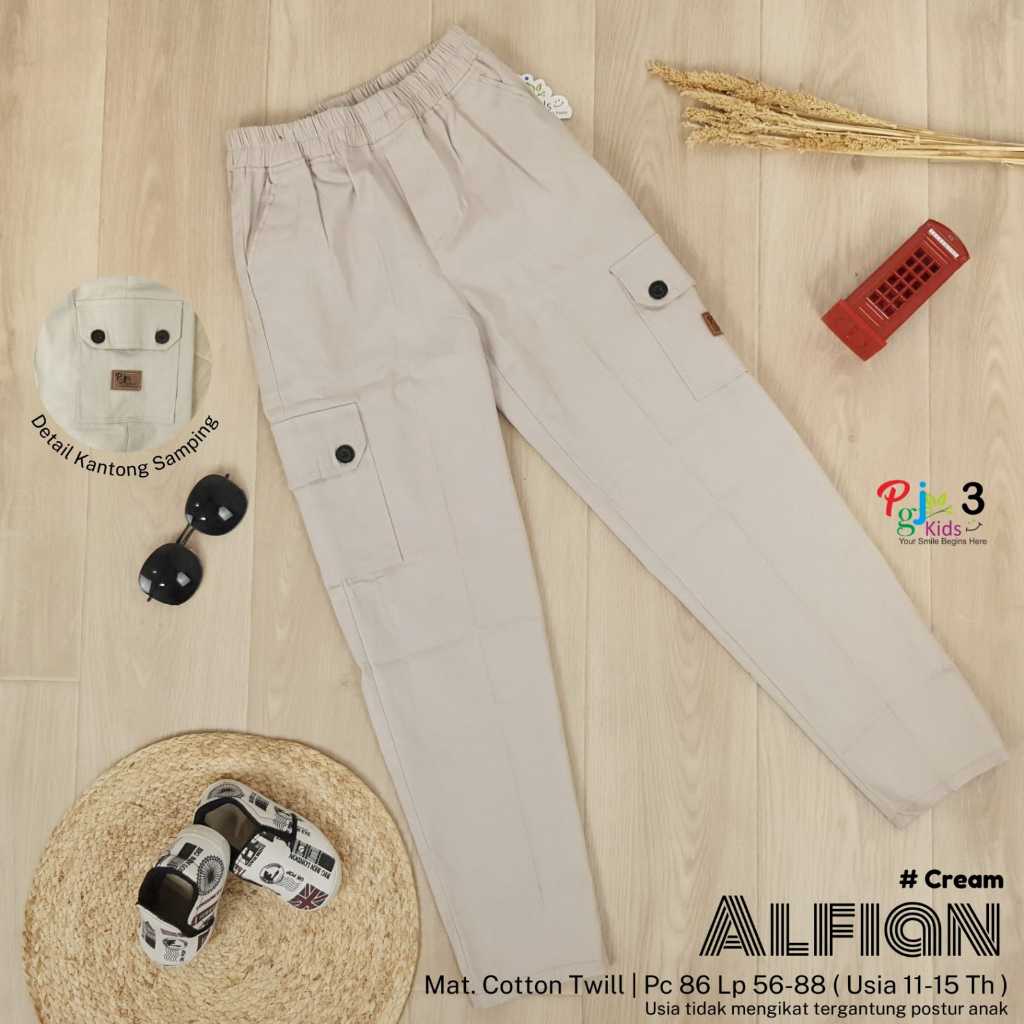 PGJ Kids Alfian Pants Anak Laki-Laki Usia 11-15 Tahun Katun Celana Panjang Anak Cowok Premium Pakaia