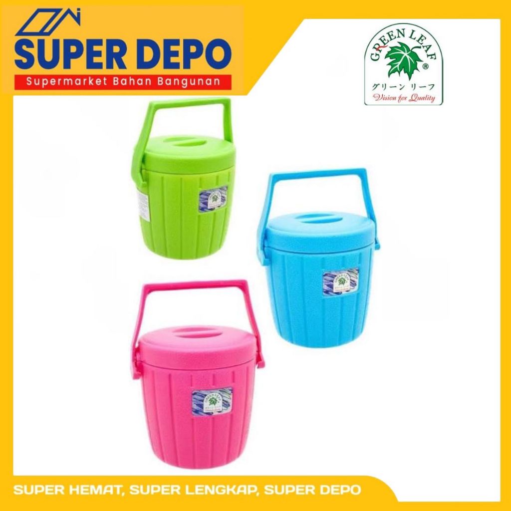 GREEN LEAF 1220 RANTANG TUNGGAL THERMOS NASI/THERMOS ES BATU 1,3 LITER
