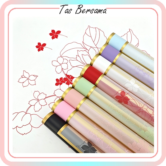 

[20 LEMBAR] Flower Wrapping Sakura Cellophnae Kertas Buket Bunga Motif Sakura Transparan KB6270