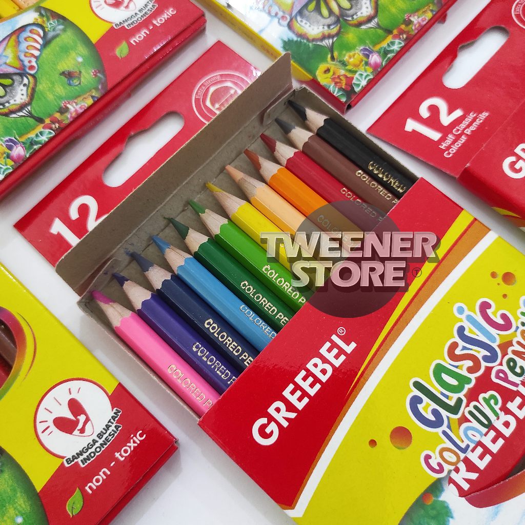 

GREEBEL PENSIL WARNA PENDEK 12Colour Classic Pencils 3012