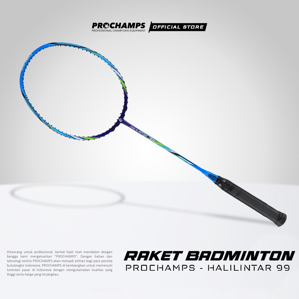 Raket Badminton Prochamps Halilintar 99 HR 99 Biru Tua