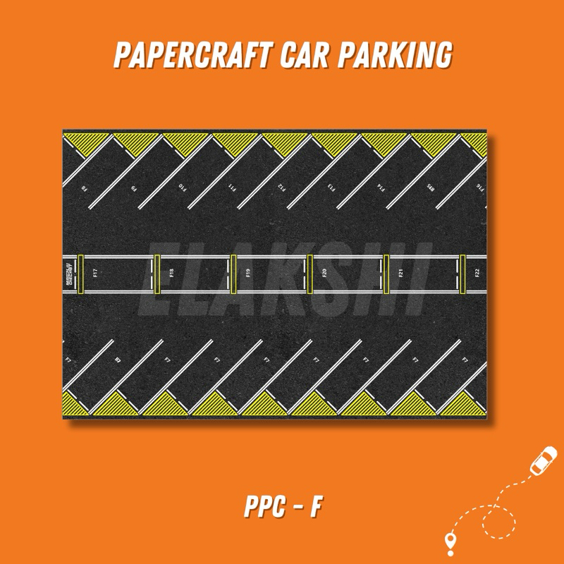 Diorama parkiran papercraft hot wheels 1:64 MODEL F