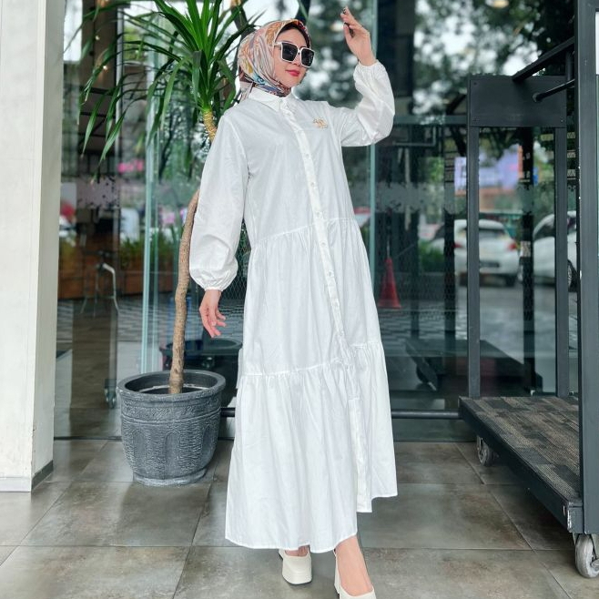 Vania Dress by Antunna / Dress Basic / Dress Polos / Gamis polos
