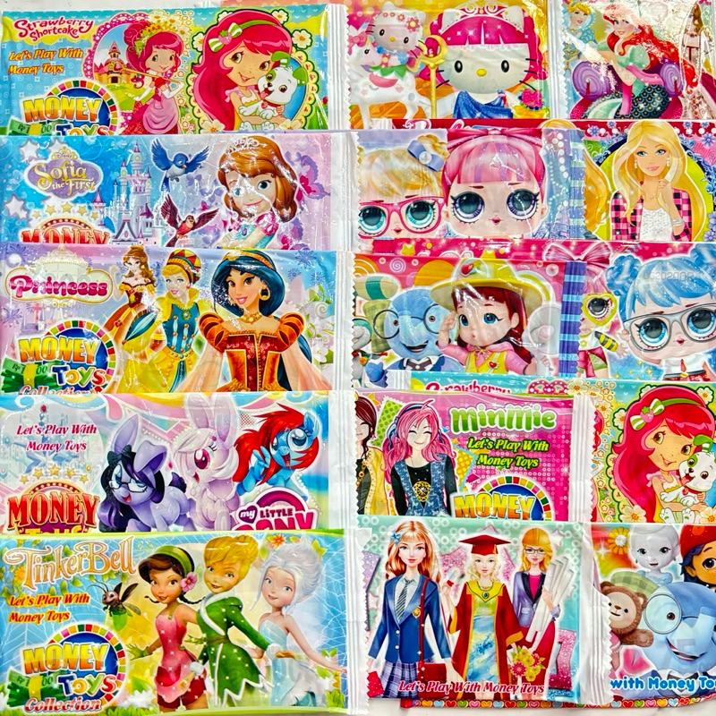 DL55A MAINAN UANG-UANGAN DUIT PALSU ANAK KARAKTER ISI 21 LEMBAR DG - UANG MAINAN KERTAS SOUVENIR ULT