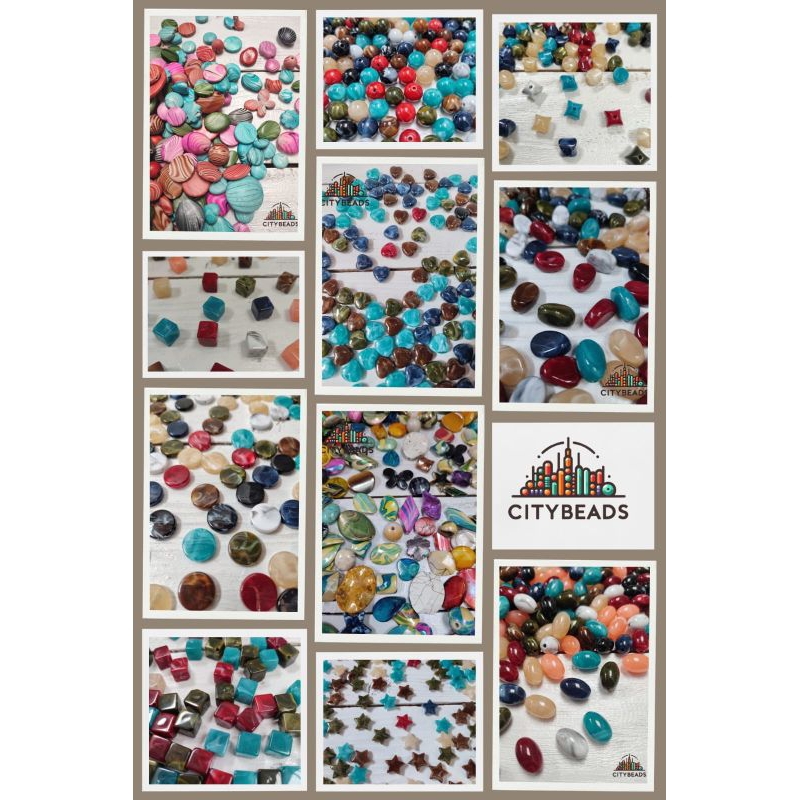 City Beads 15 Gr Mote Manik Motif Batu Alam Marmer