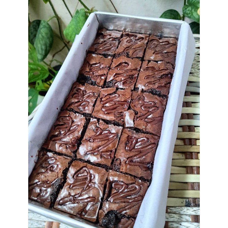 

Brownies Fudgy brownies panggang Coklat hazelnut