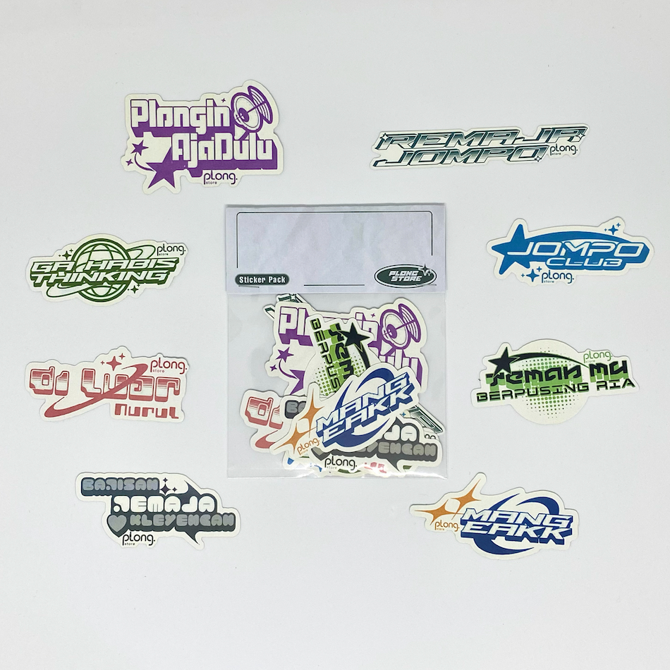 

【Plong】 Plong Store Y2K Sticker Pack Vol.01 - Vinyl Sticker Pack Aesthetic Jompo