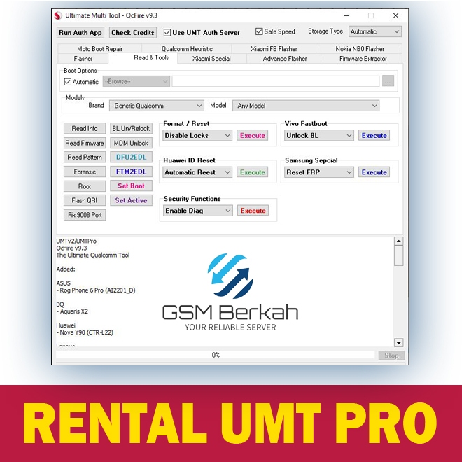 Rental UMT Pro Dongle | Sewa UMT Pro Tool | GSM BERKAH