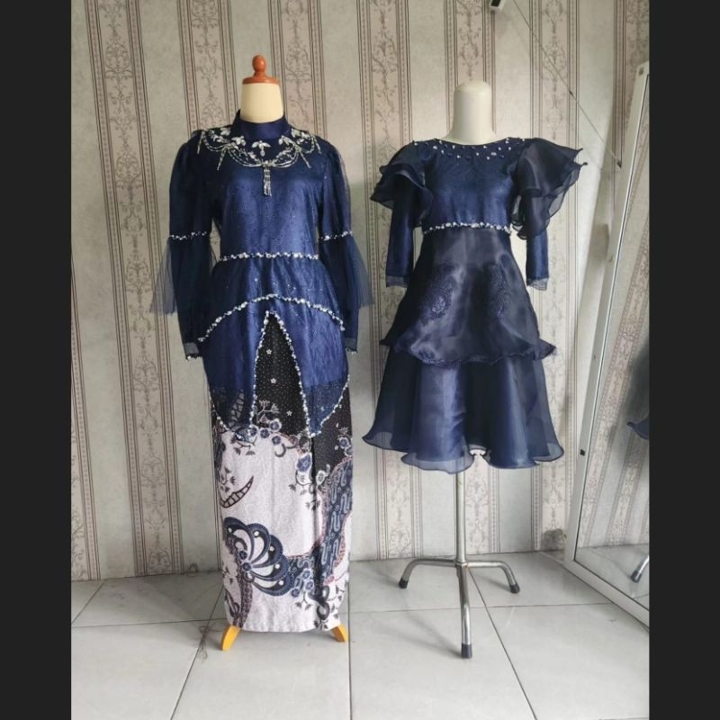 baju kebaya modern couple ibu dan anak / kids dress organza