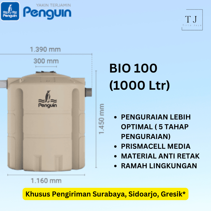 Septic Tank PENGUIN BIO 100 1000 Liter Tangki Septik Penguin BIOROTECH