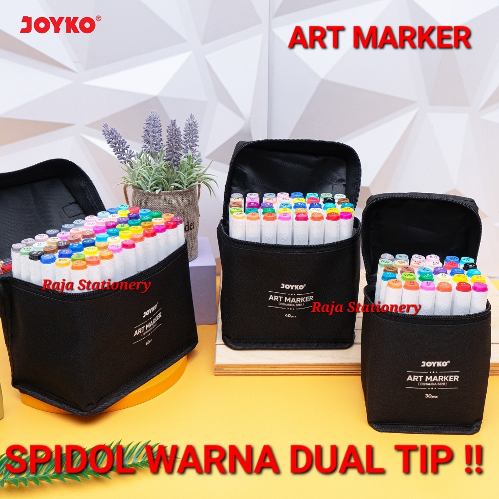 

Joyko Art Marker DUAL TIP Sketch / Spidol Warna Warni Joyko Spidol Penanda Seni Warna ARMK-66