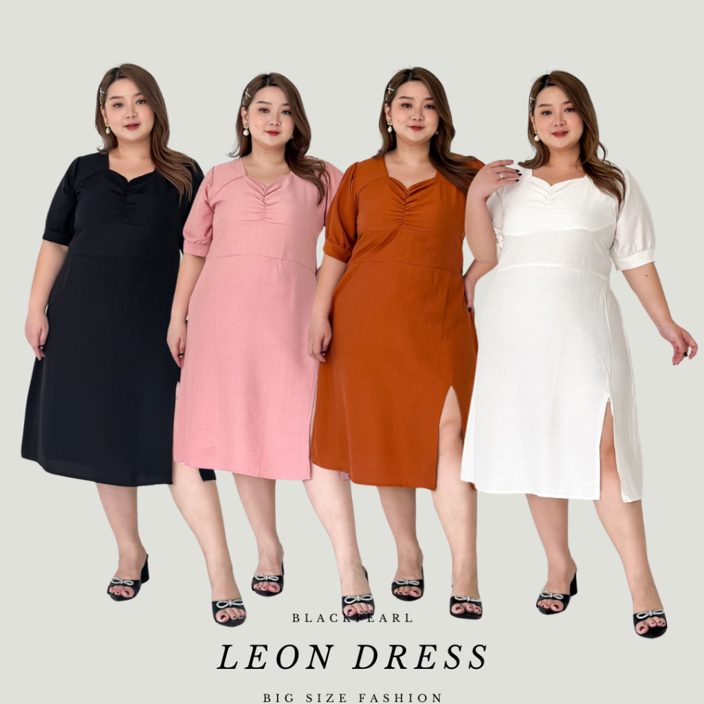 Dress Pantai Sexy Big Size Jumbo Leon Smock Dress | Dress Plus Size LD 88cm-126cm