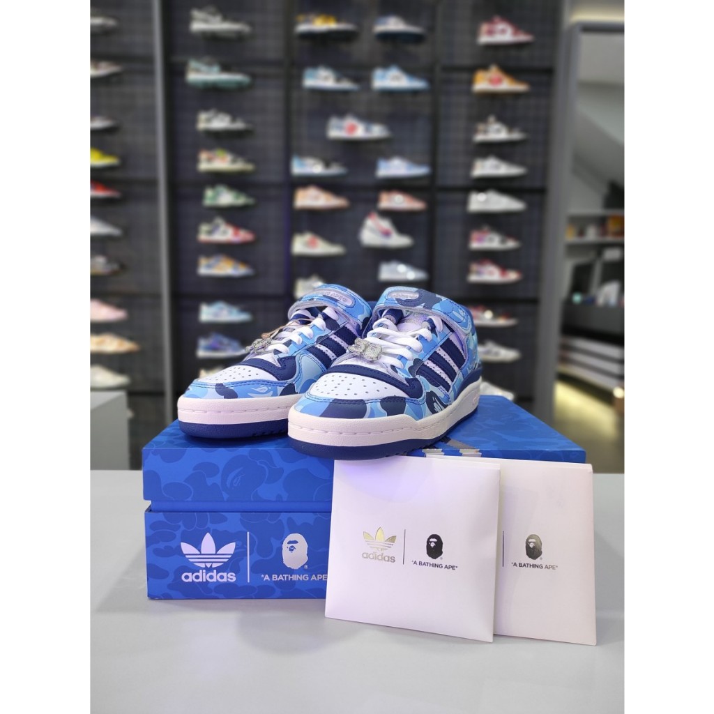 Adidas Forum 84 Low Bape Bathing Ape 30th Anniversary Blue Camo