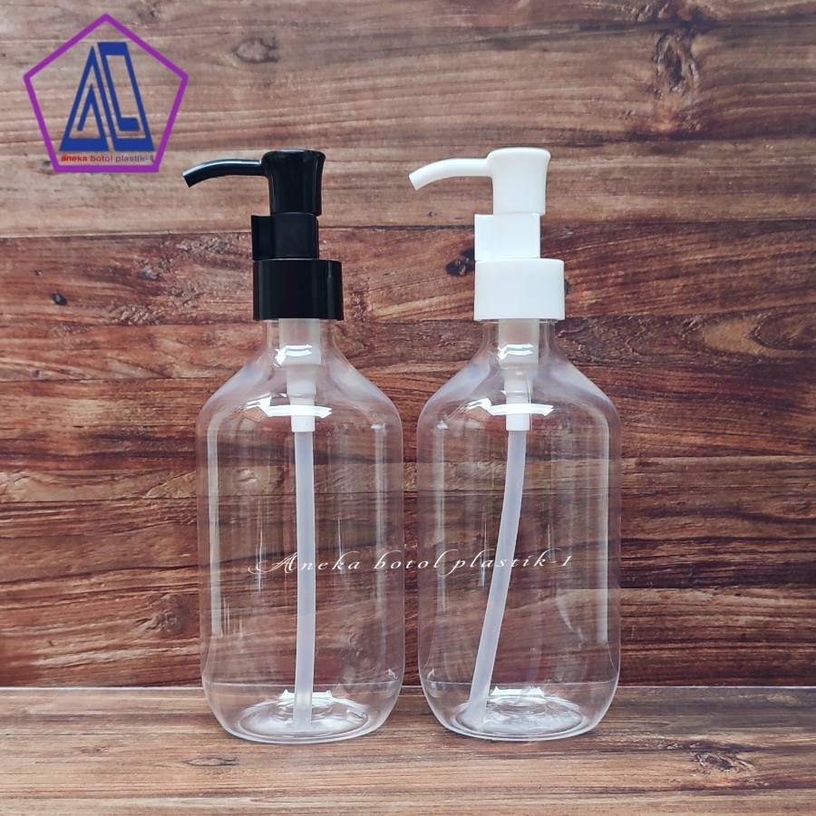 Botol Plastik 300ml Pump Clip Oil Luxury Pet Tebal / Botol Kemasan Sabun Cair 300ml Benig