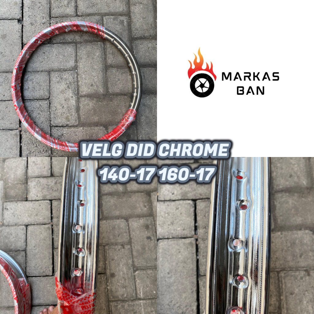 VELG DID SEMUA UKURAN RING 17 || VELG LINGKARAN DID CHROME 140-17 160-17 185-17 215-17 250-17 CHROME