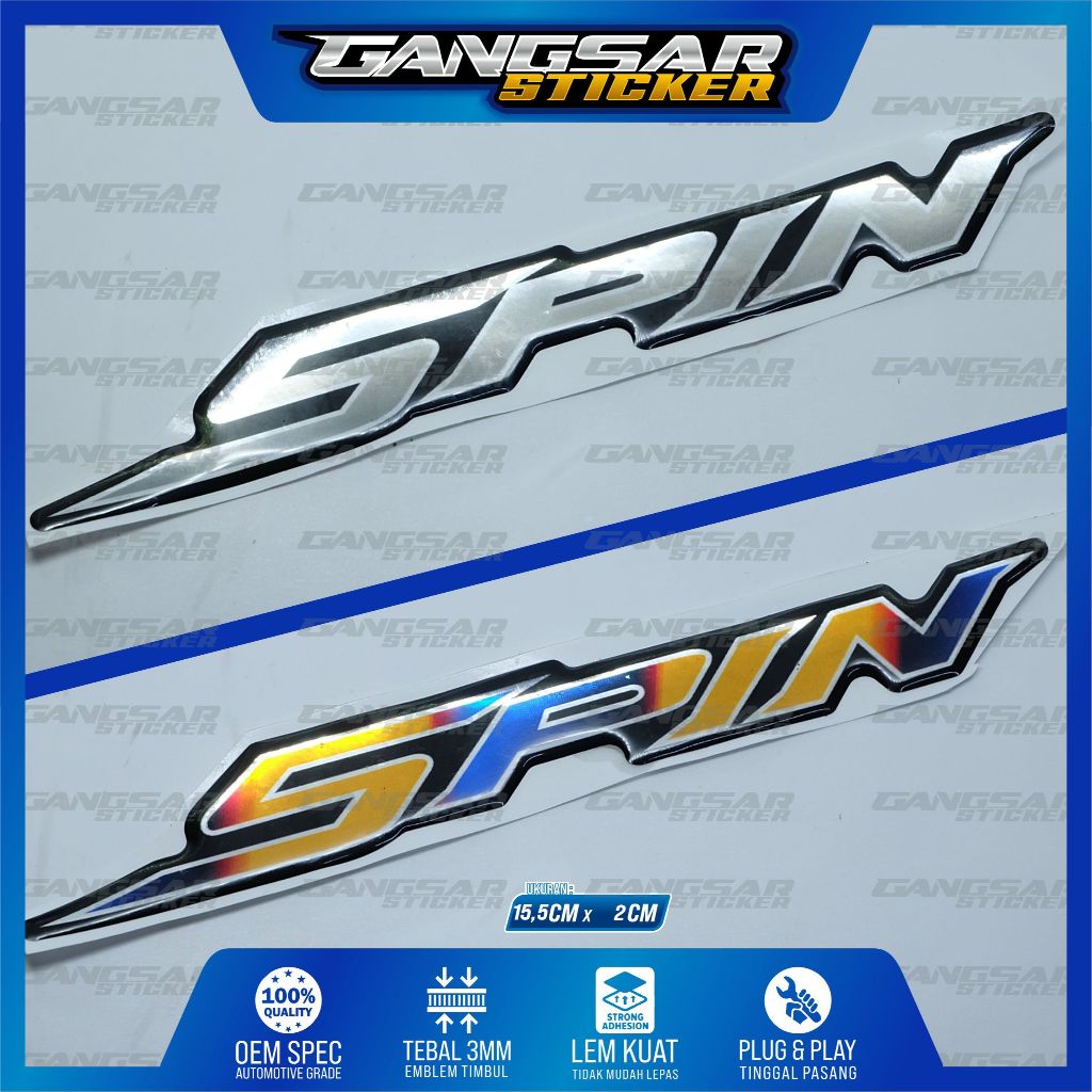 emblem timbul suzuki spin / stiker timbul spin / emblem suzuki spin / emblem timbul spin / emblem ti