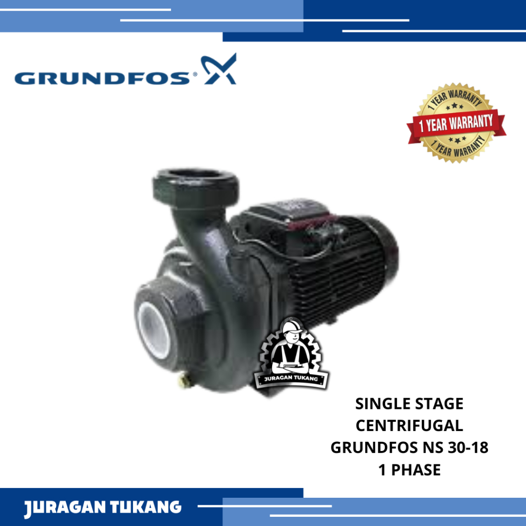 Pompa Distribusi Grundfos NS 30-18 1 Phase Single Stage Centrifugal Pump NS 30-18 Grundfos