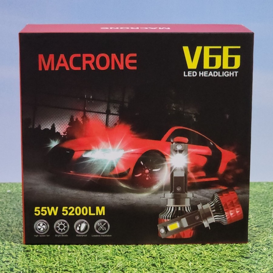 Lampu Led Macrone V66 55 Watt H4