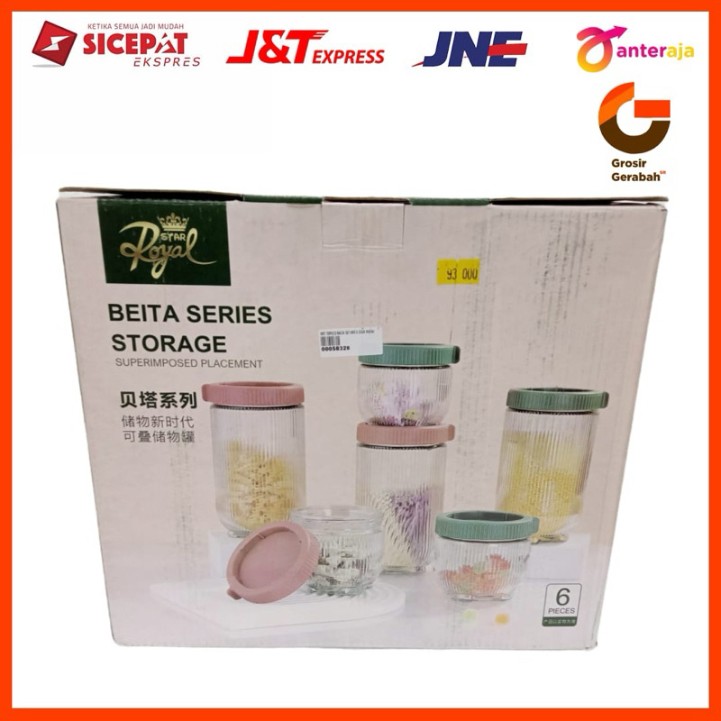 sr star royal toples kaca set 6pcs