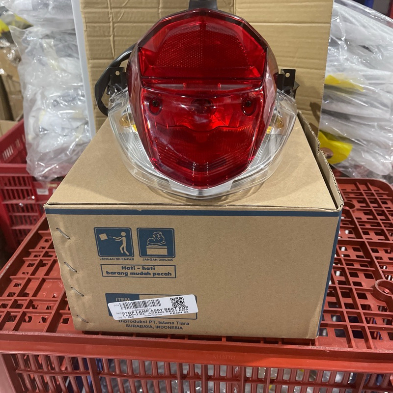 Lampu stop rem belakang motor beat pop stoplamp assy