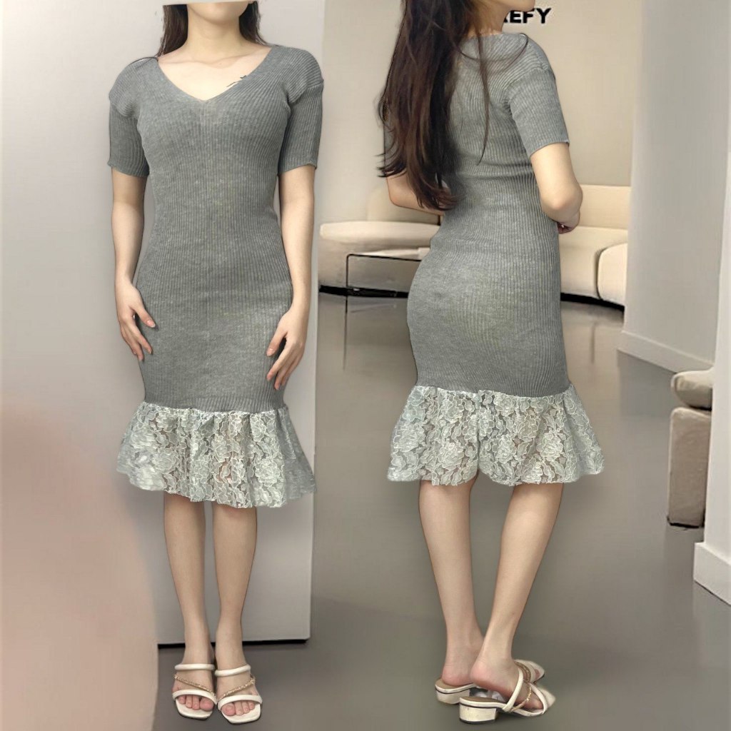 GIRLS Dress Rajut Nori PREMIUM QUALITY UK Fit To L-XL LD 100CM-120CM PJ 105CM Dres Rajut Wanita Selu