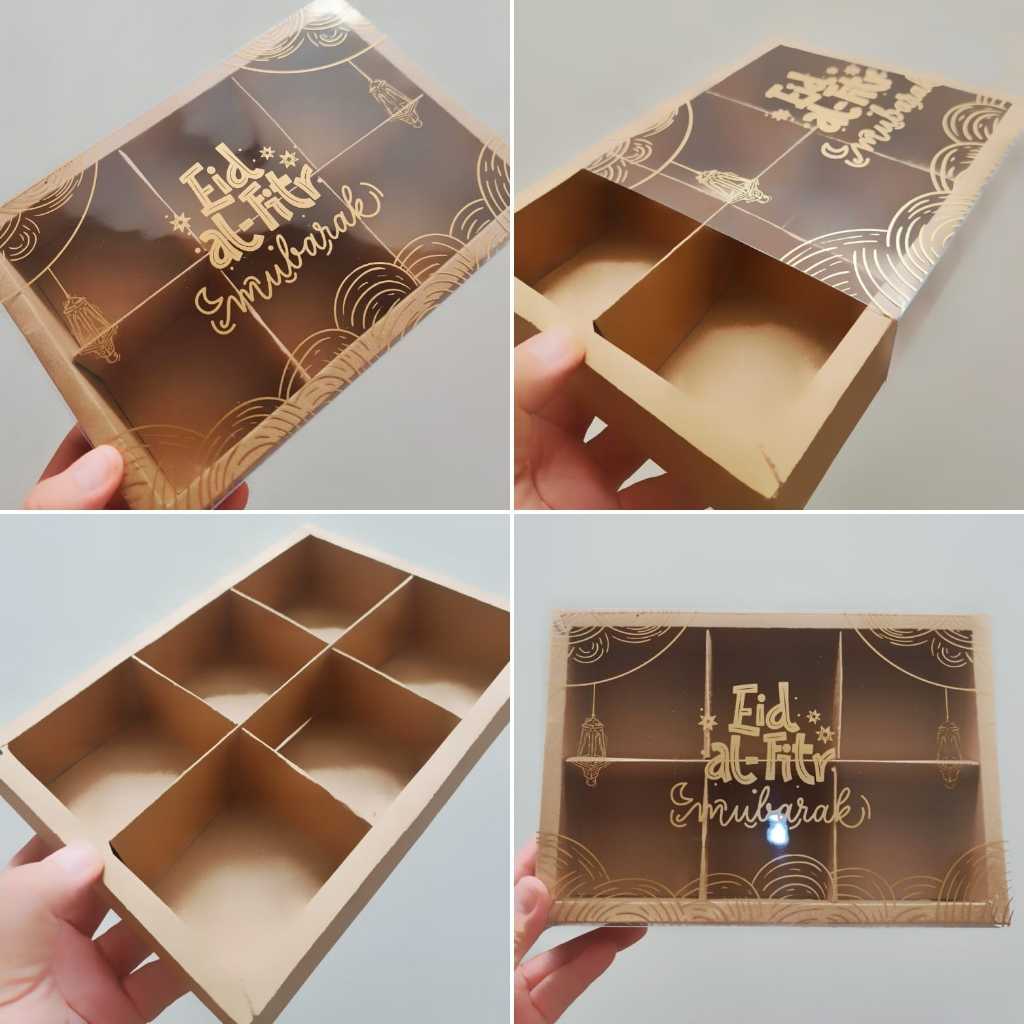 

(5 Pc) Box sekat 6 Lebaran Packaging Idulfitri Hampers Idul Fitri Eid Mubarak Hamper Gift