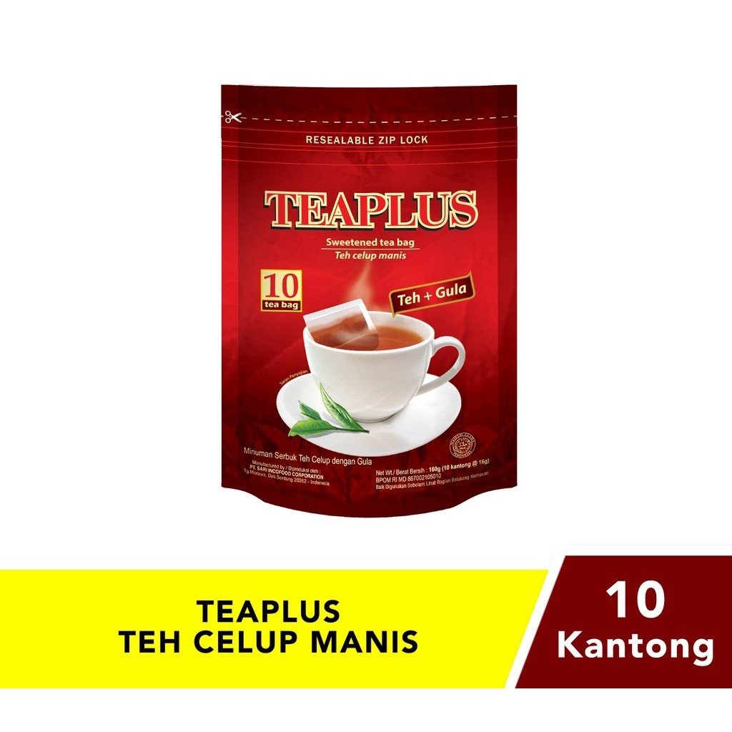 

TEAPLUS - Teh Celup Manis (10 kantong)