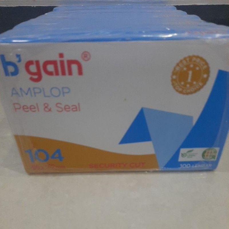

Amplop bgain b'gain peel & seal isi 100 lembar/pak 95x152mm
