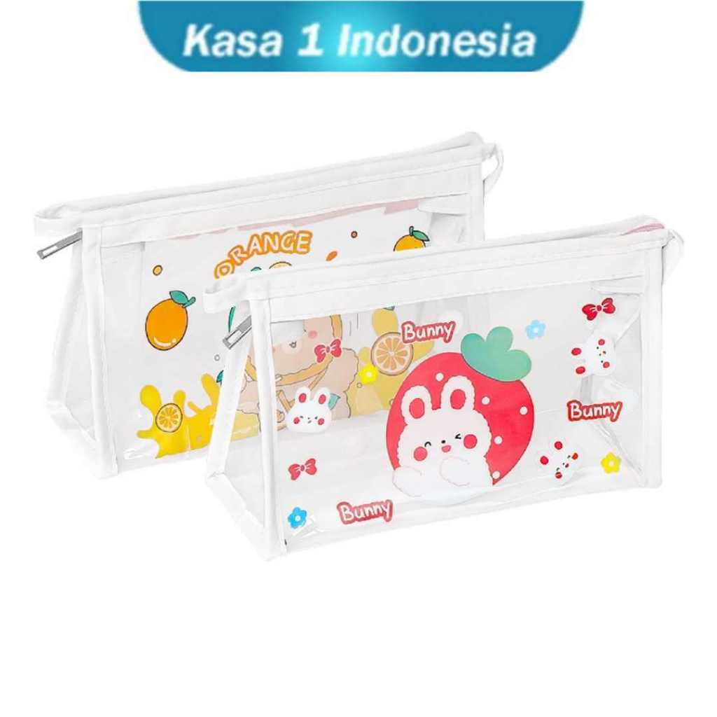 

Tempat Pensil Anak Sekolah / Pouch Transparan Motif Kartun