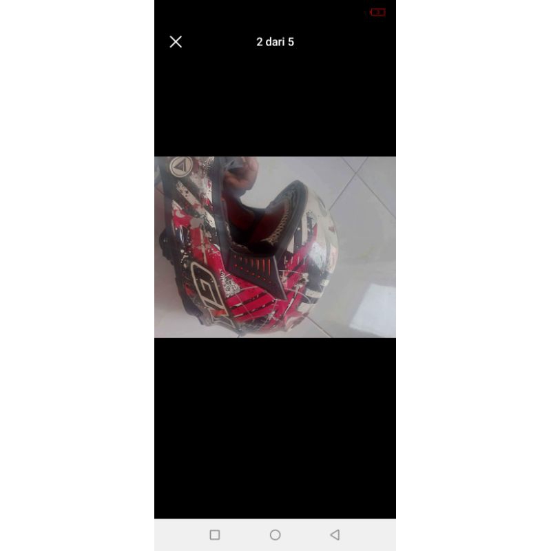 helm cross GM original second bkn baru minus pemakaian dan topi lepas