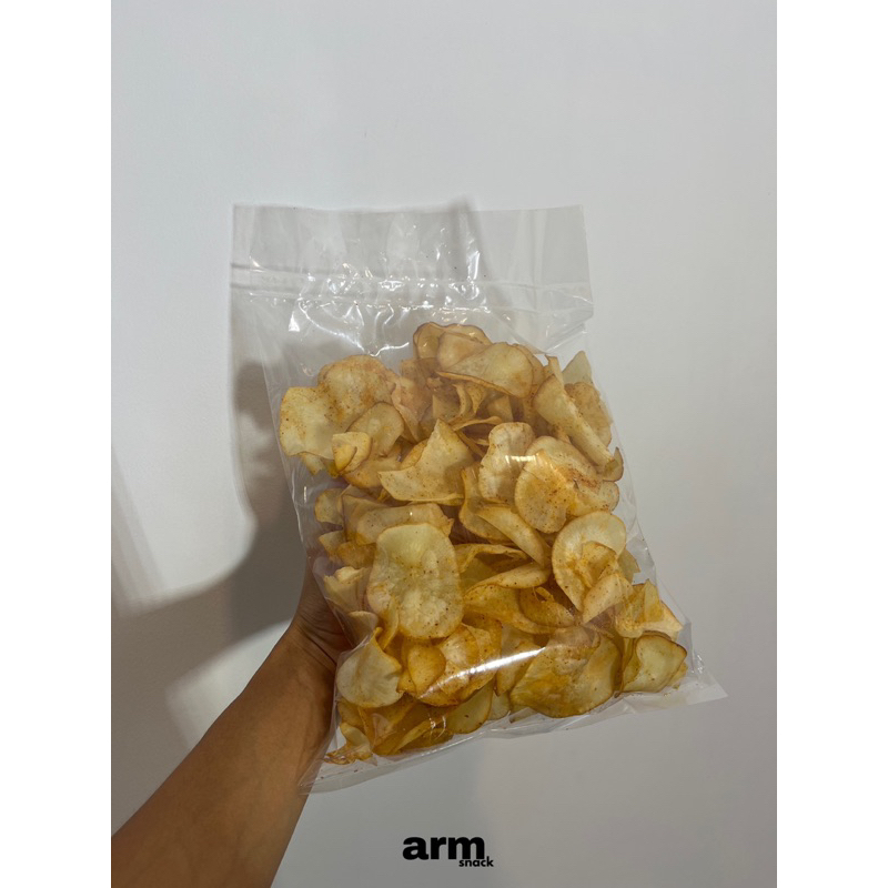 

KERIPIK SINGKONG - PEDAS GURIH - 250gr - ARMSNACK- CEMILAN - MAKANAN RINGAN