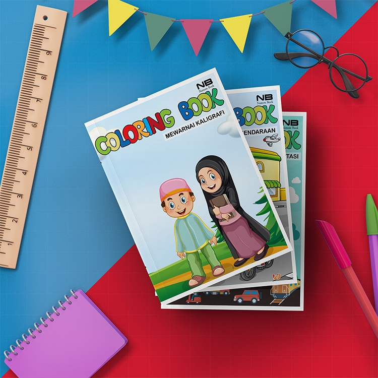 Buku Mewarnai Anak TK PAUD Buku Mewarnai Gambar KALIGRAFI