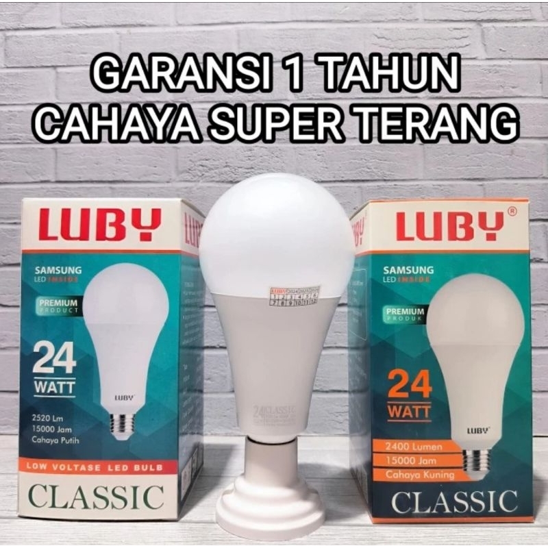 BOHLAM LAMPU LED 24 WATT LUBY CAHAYA SUPER TERANG GARANSI 1 TAHUN