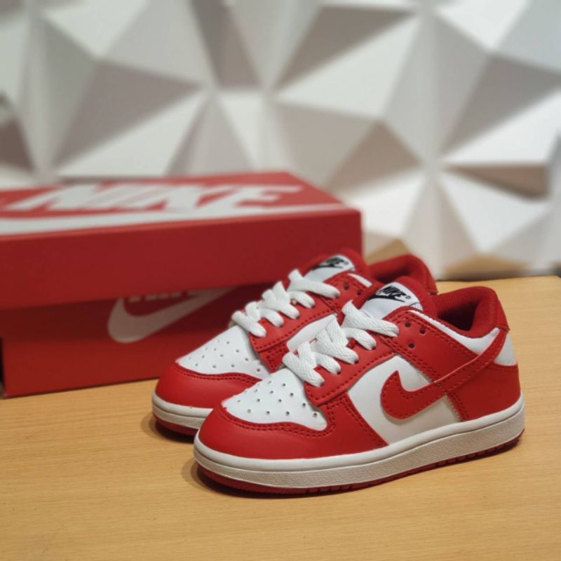 SEPATU ANAK LAKI LAKI DAN PEREMPUAN PUTIH MERAH SNEAKERS KIDS