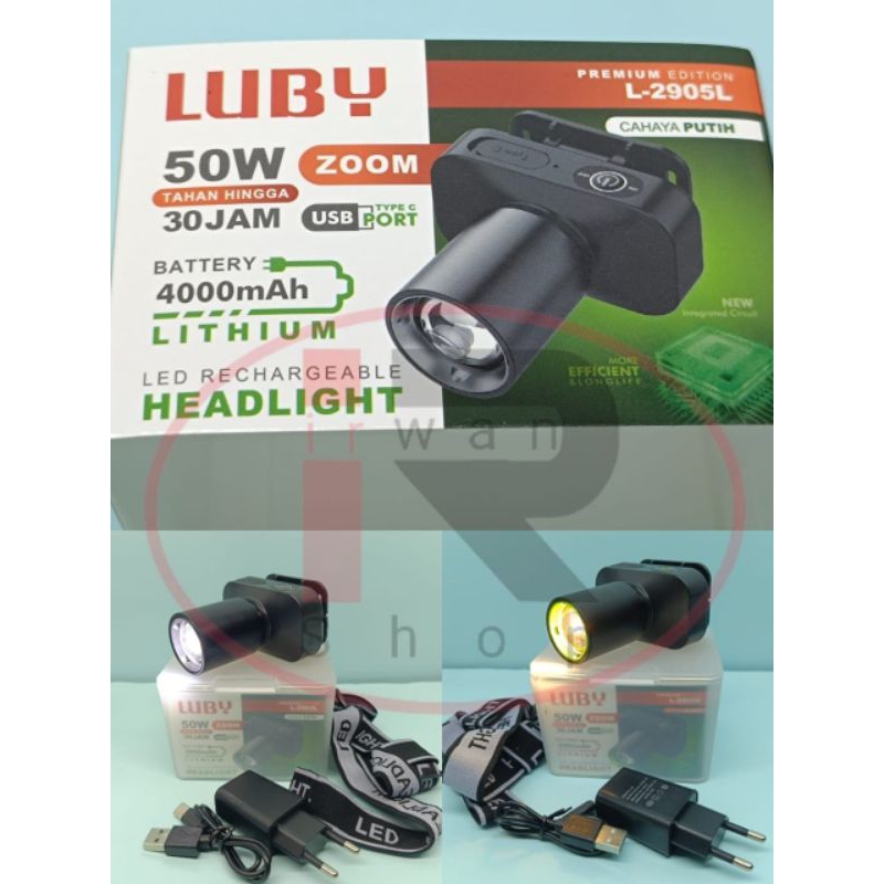 Senter Kepala Luby 2905 Zoom 50 Watt / Senter Kepala Luby 50 Watt L2905