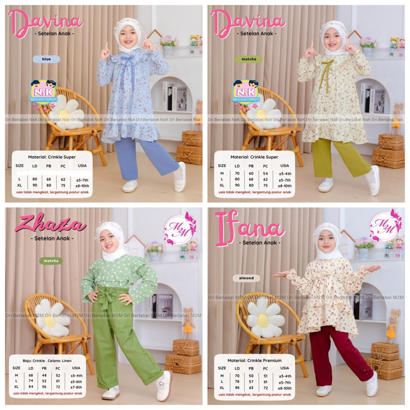 One set kids Davina Zhaza Ifana by Shayla M2M NSK