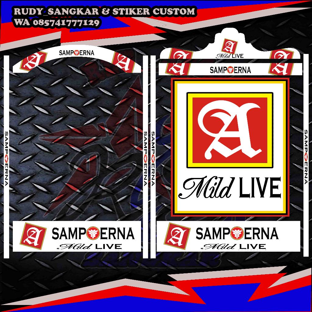 STIKER DECALK SANGKAR BURUNG MOTIF SAMPOERNA MILD