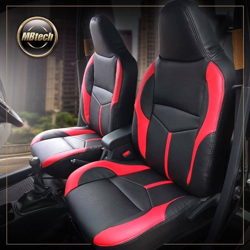 Sarung jok mobil brio satya 2016 - 2023 cover jok mobil brio full set 2 baris bahan onyx ferrari