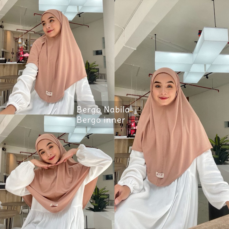 Bergo Nabila Bergo inner Bahan Jersey hijab instant inner bergo kalana