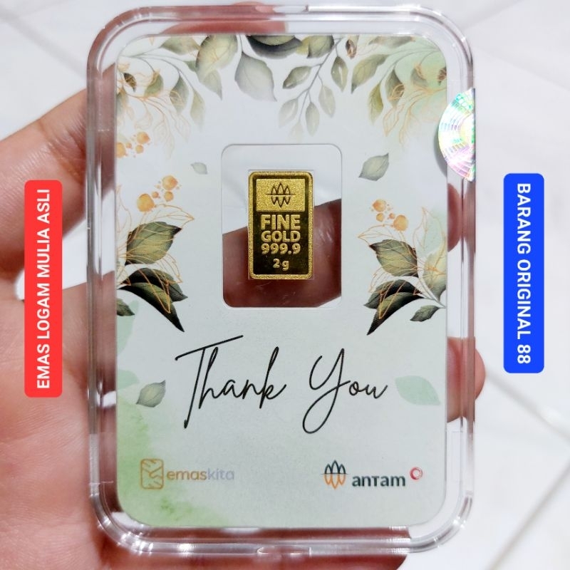 KADO THANK YOU MEWAH HADIAH UCAPAN TERIMA KASIH EMAS 2 GRAM ANTAM HARTADINATA 99.99 LOGAM MULIA 999 