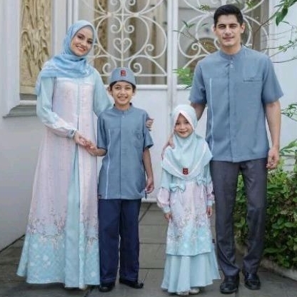 READY STOK SARIMBIT KELUARGA KEKE CALISTA SERIES SKY - BAJU KONDANGAN - RACUN SHOPEE